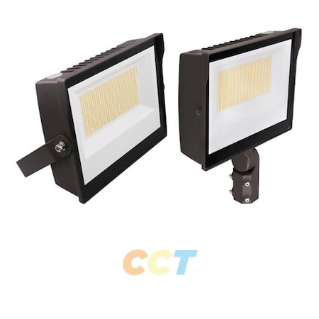 Portor 140W LED Flood Light Luminaire, CCT Selector, Photocell Sensor, U-bracket Mount PT-FLS1-140W-3CCT-UB